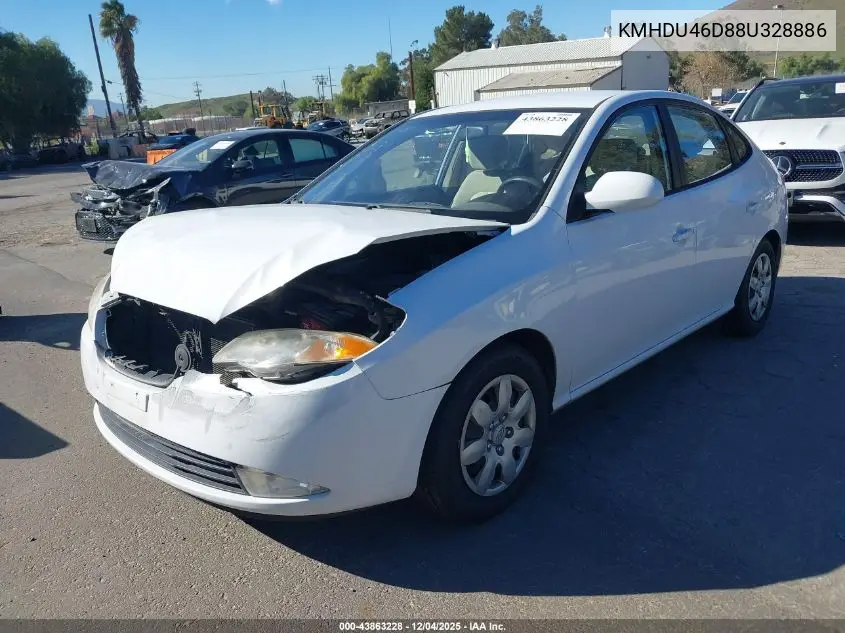 KMHDU46D88U328886 2008 Hyundai Elantra Gls/Se