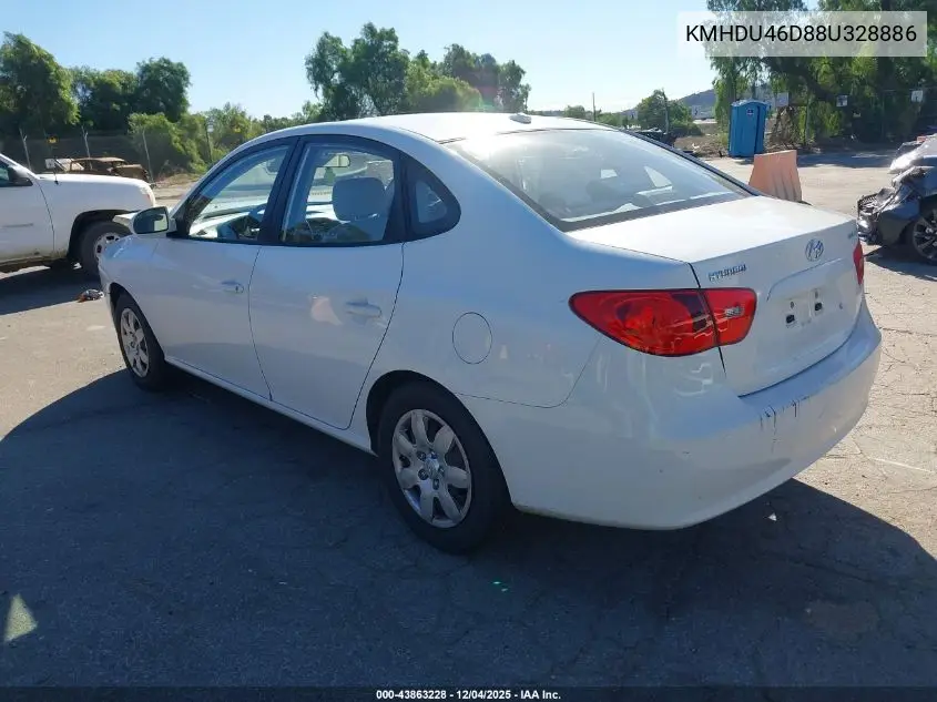KMHDU46D88U328886 2008 Hyundai Elantra Gls/Se