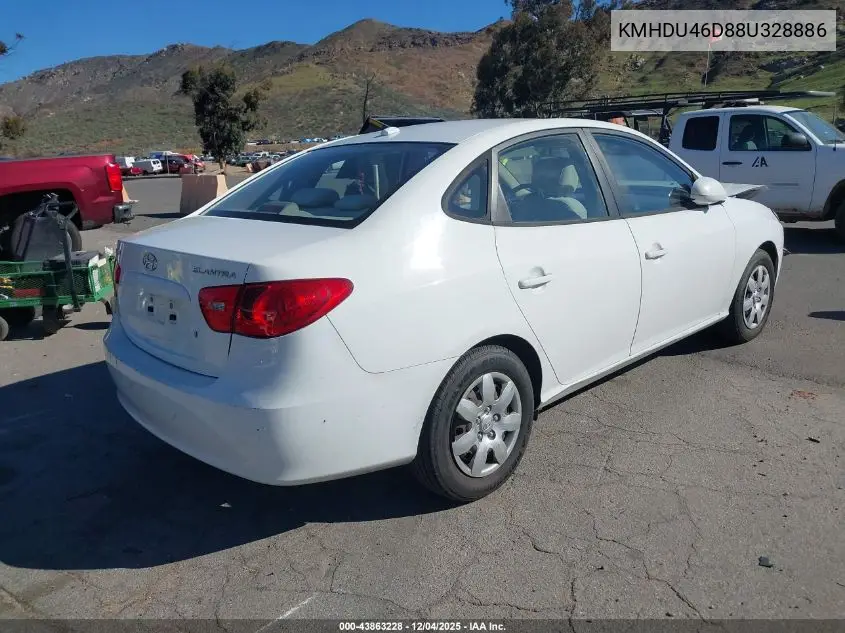 KMHDU46D88U328886 2008 Hyundai Elantra Gls/Se