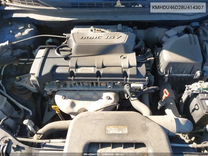 KMHDU46D28U414307 2008 Hyundai Elantra Gls/Se
