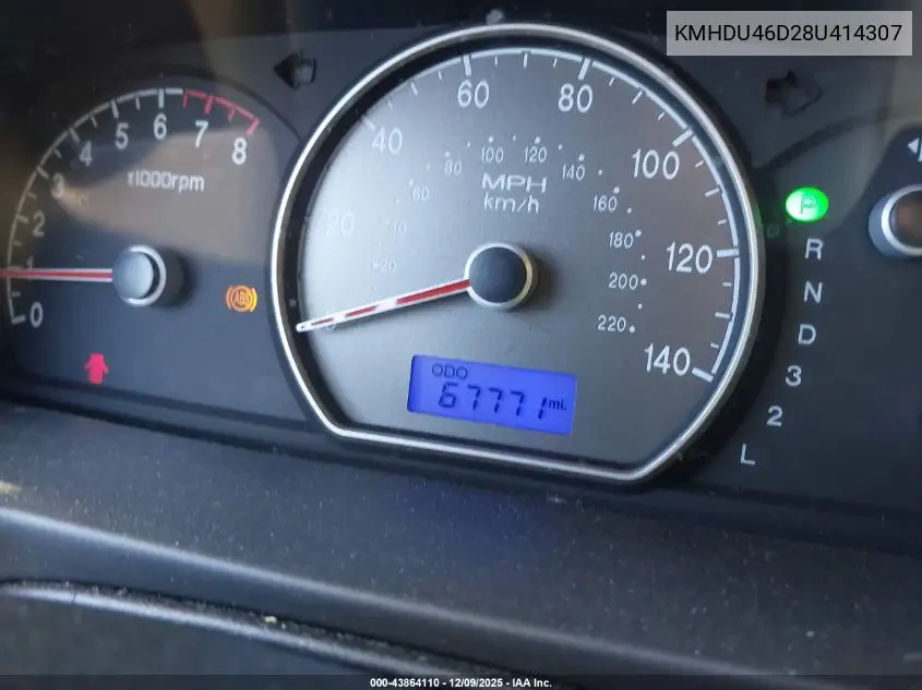 KMHDU46D28U414307 2008 Hyundai Elantra Gls/Se