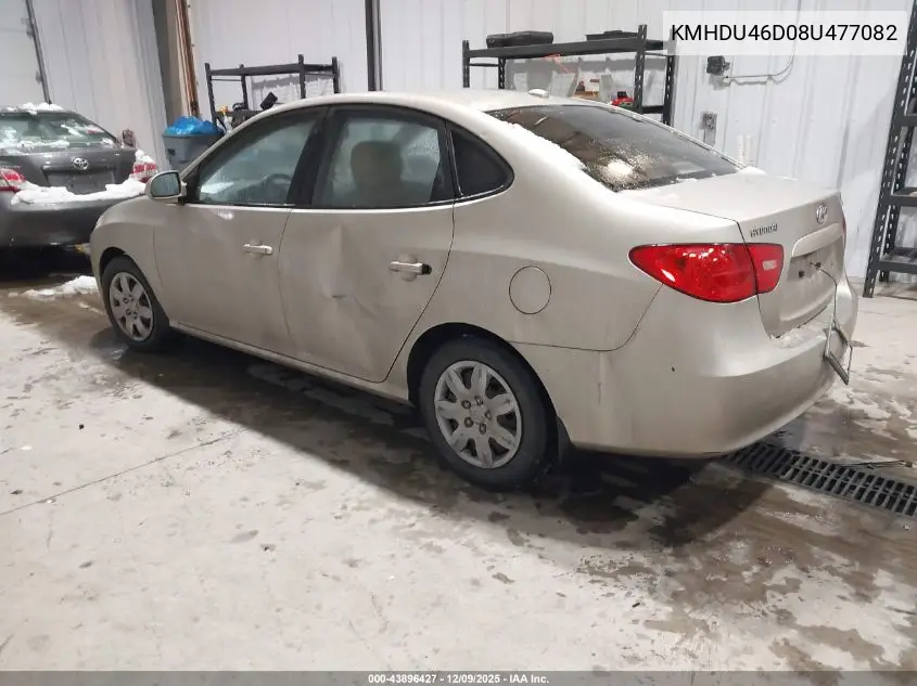 KMHDU46D08U477082 2008 Hyundai Elantra Gls/Se