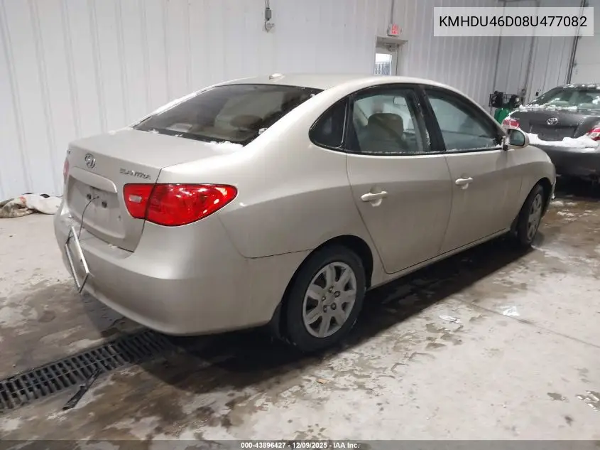 KMHDU46D08U477082 2008 Hyundai Elantra Gls/Se