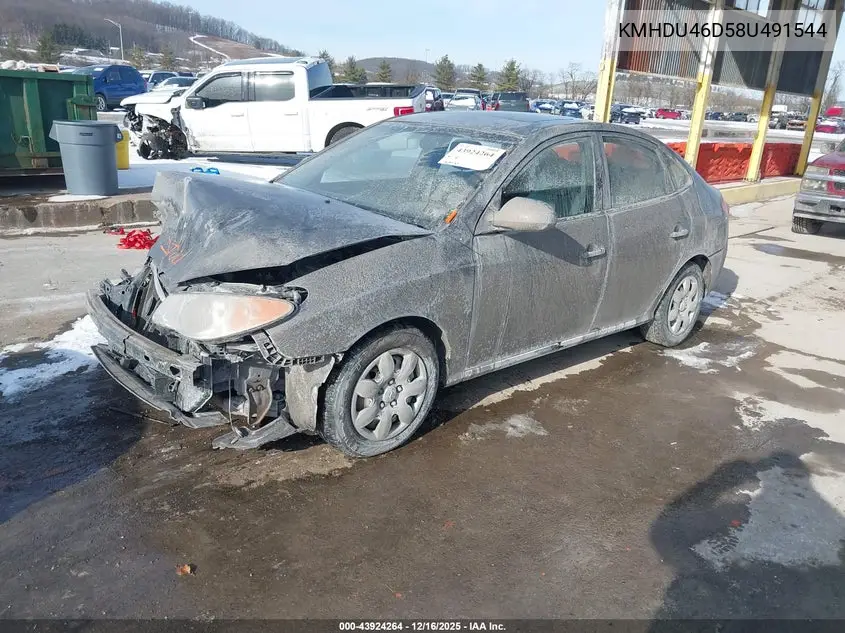 KMHDU46D58U491544 2008 Hyundai Elantra Gls/Se