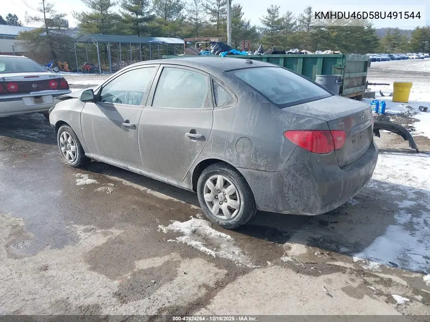 KMHDU46D58U491544 2008 Hyundai Elantra Gls/Se