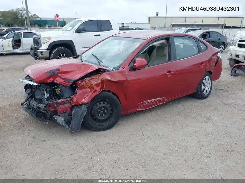 KMHDU46D38U432301 2008 Hyundai Elantra Gls/Se