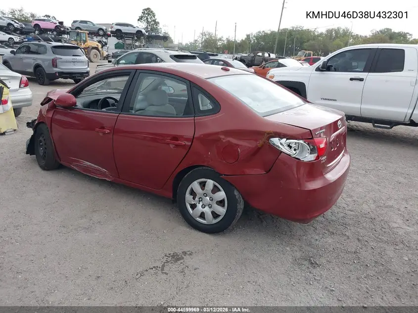 KMHDU46D38U432301 2008 Hyundai Elantra Gls/Se