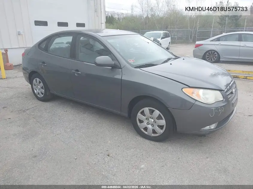 KMHDU46D18U575733 2008 Hyundai Elantra Gls/Se