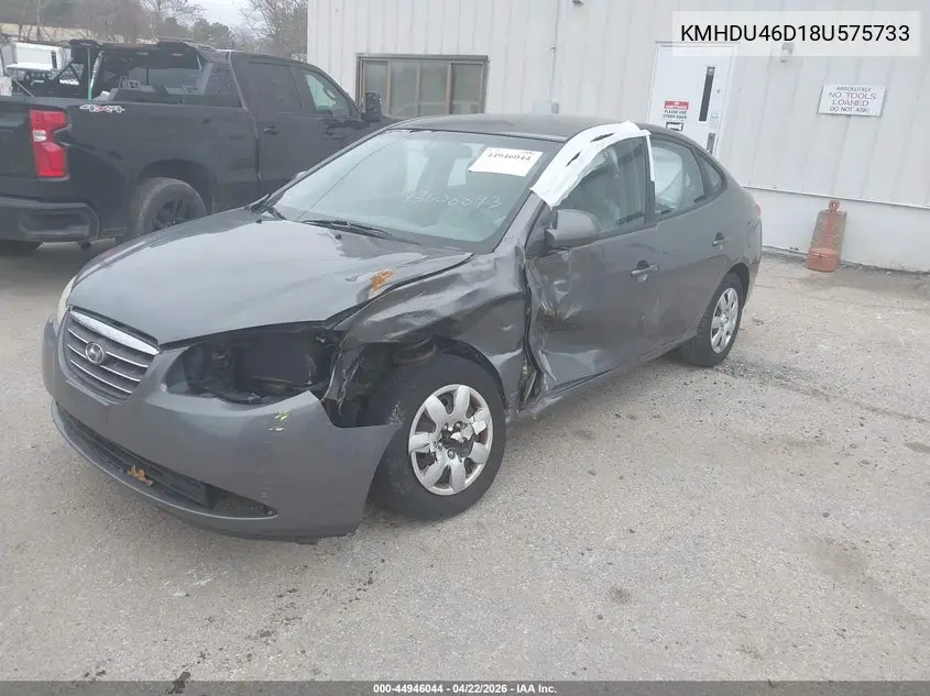 KMHDU46D18U575733 2008 Hyundai Elantra Gls/Se