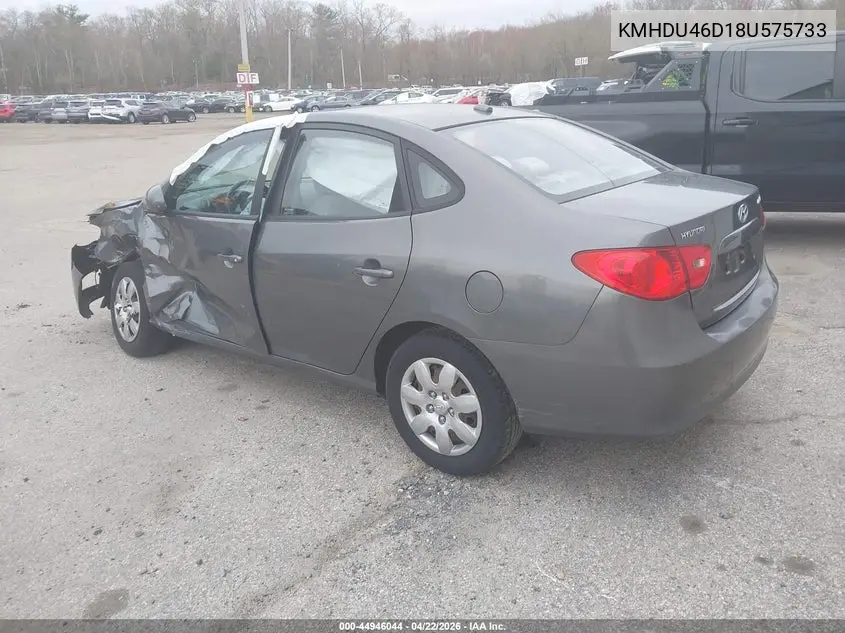 KMHDU46D18U575733 2008 Hyundai Elantra Gls/Se