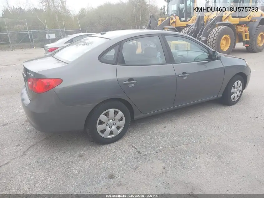 KMHDU46D18U575733 2008 Hyundai Elantra Gls/Se