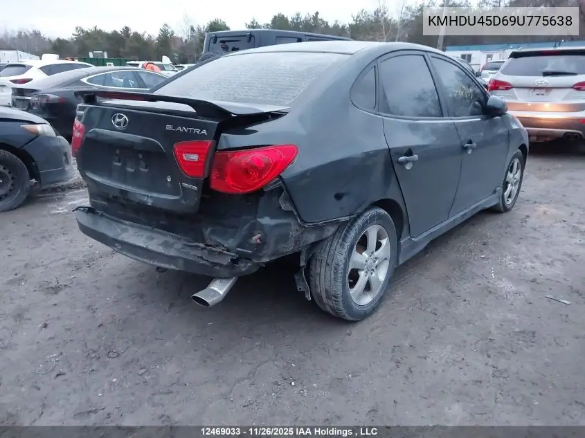 KMHDU45D69U775638 2009 Hyundai Elantra Gls/Se