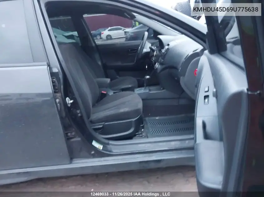 KMHDU45D69U775638 2009 Hyundai Elantra Gls/Se