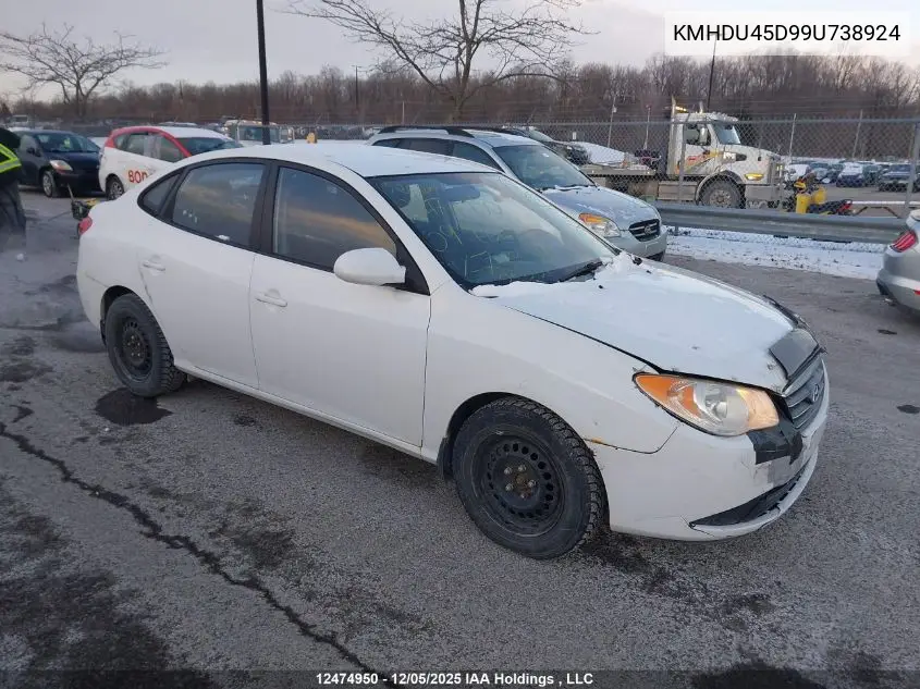 KMHDU45D99U738924 2009 Hyundai Elantra Gl/L