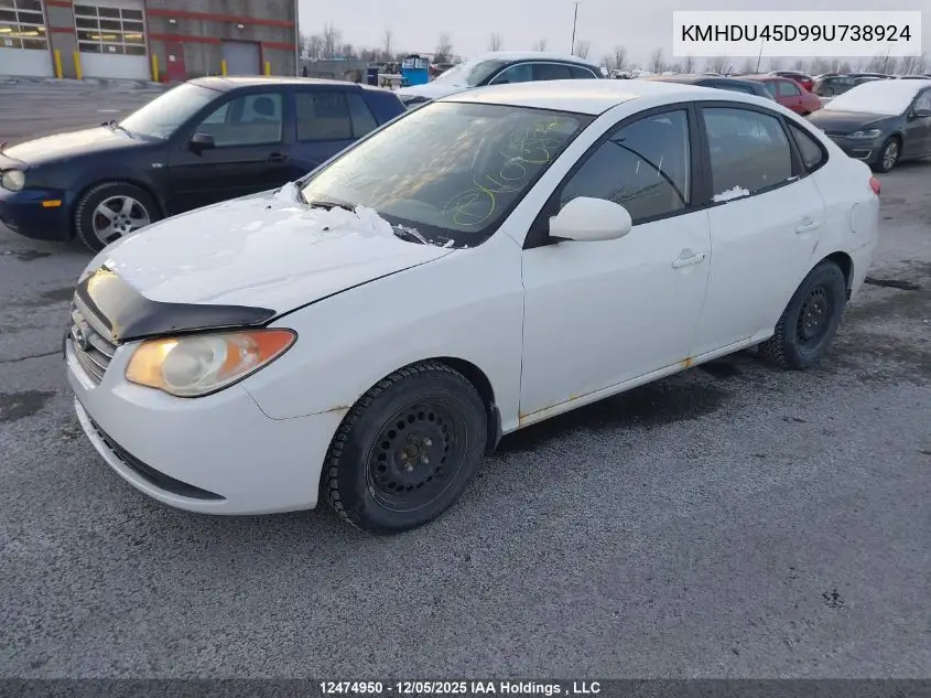 KMHDU45D99U738924 2009 Hyundai Elantra Gl/L