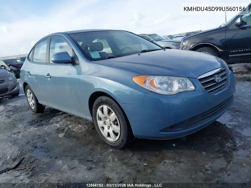 KMHDU45D99U560156 2009 Hyundai Elantra Gl/L