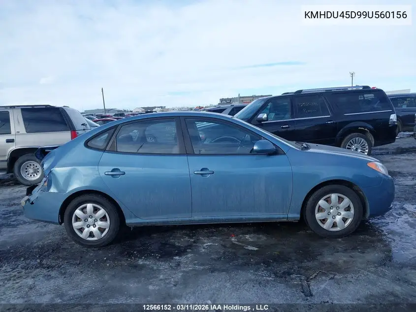 KMHDU45D99U560156 2009 Hyundai Elantra Gl/L
