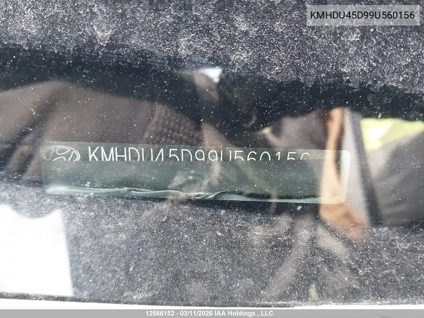 KMHDU45D99U560156 2009 Hyundai Elantra Gl/L