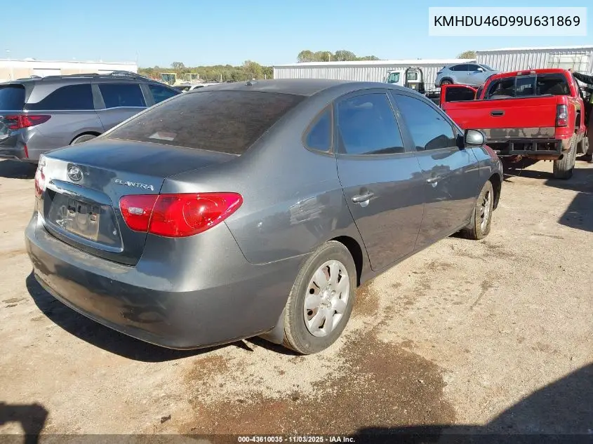 KMHDU46D99U631869 2009 Hyundai Elantra Gls