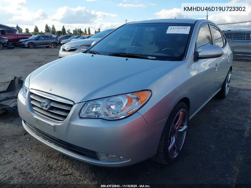 KMHDU46D19U723302 2009 Hyundai Elantra Gls