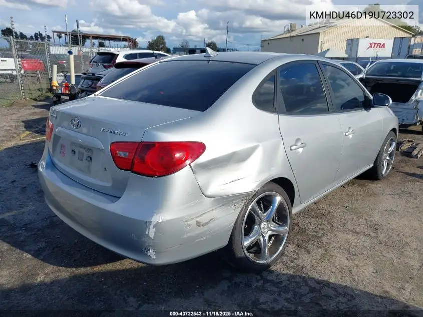 KMHDU46D19U723302 2009 Hyundai Elantra Gls