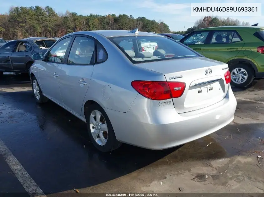 KMHDU46D89U693361 2009 Hyundai Elantra Se