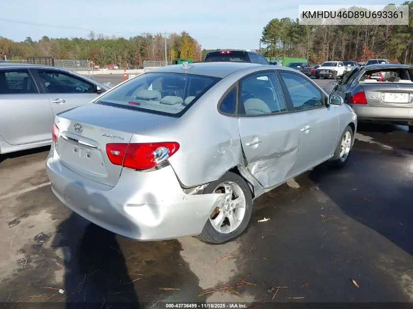 KMHDU46D89U693361 2009 Hyundai Elantra Se