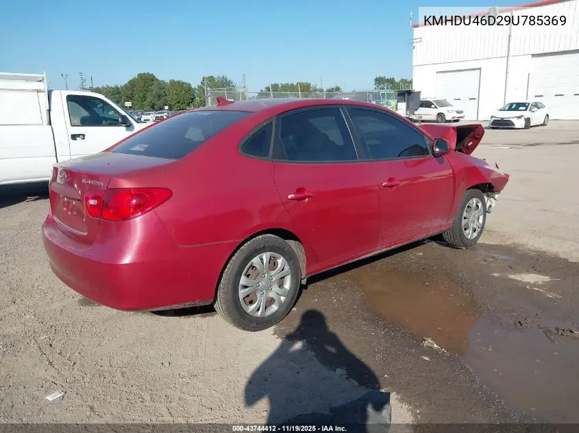 KMHDU46D29U785369 2009 Hyundai Elantra Gls