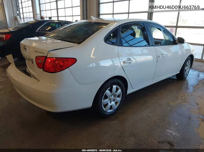 KMHDU46D09U663769 2009 Hyundai Elantra Gls