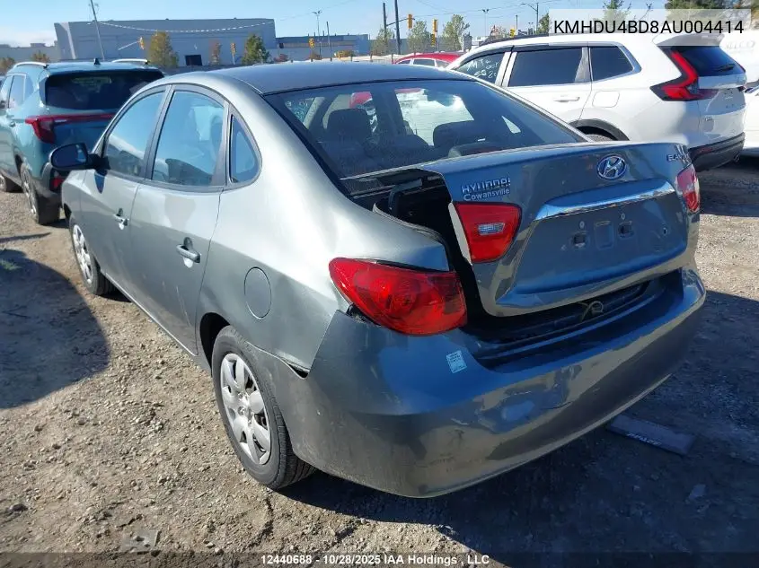 KMHDU4BD8AU004414 2010 Hyundai Elantra Blue/Gls/Se