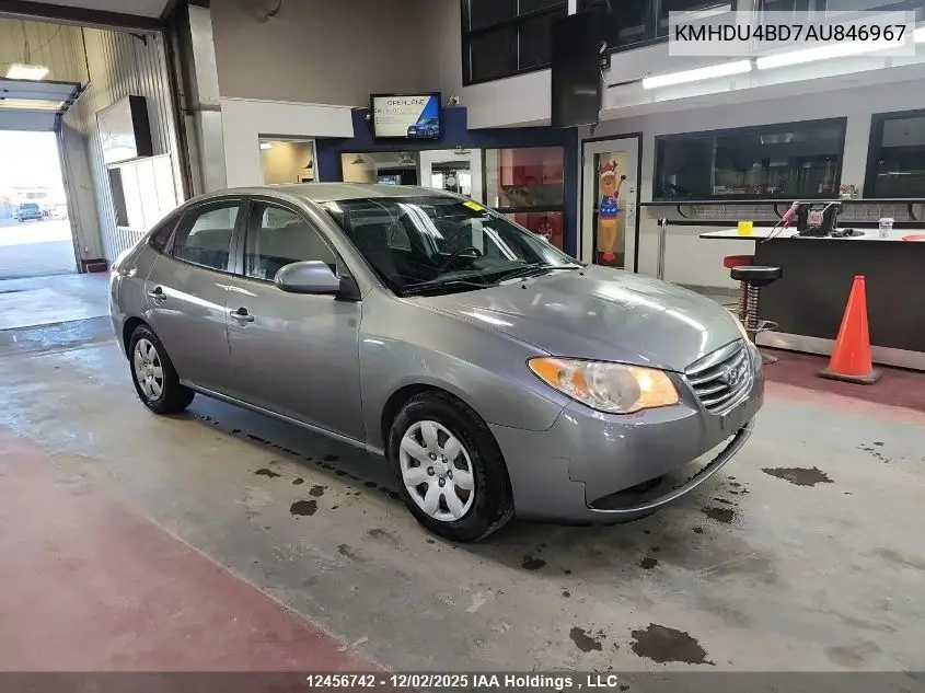 KMHDU4BD7AU846967 2010 Hyundai Elantra Blue/Gls/Se