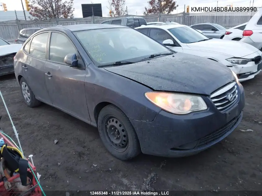 KMHDU4BD8AU889990 2010 Hyundai Elantra Gl