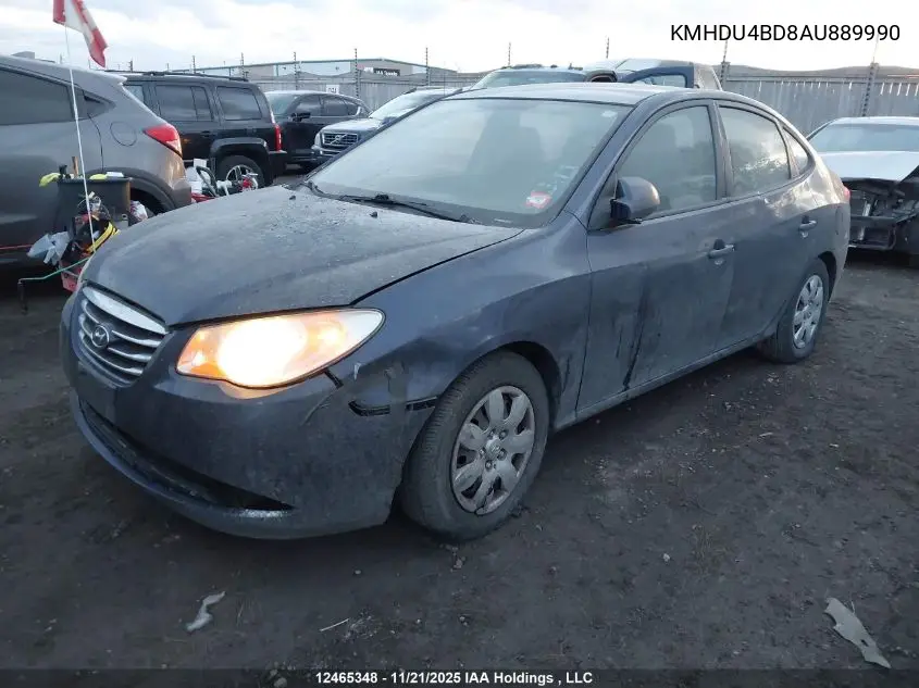 KMHDU4BD8AU889990 2010 Hyundai Elantra Gl