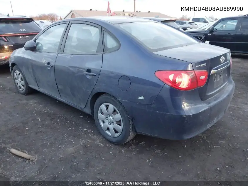 KMHDU4BD8AU889990 2010 Hyundai Elantra Gl