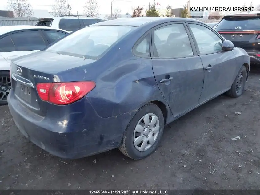 KMHDU4BD8AU889990 2010 Hyundai Elantra Gl
