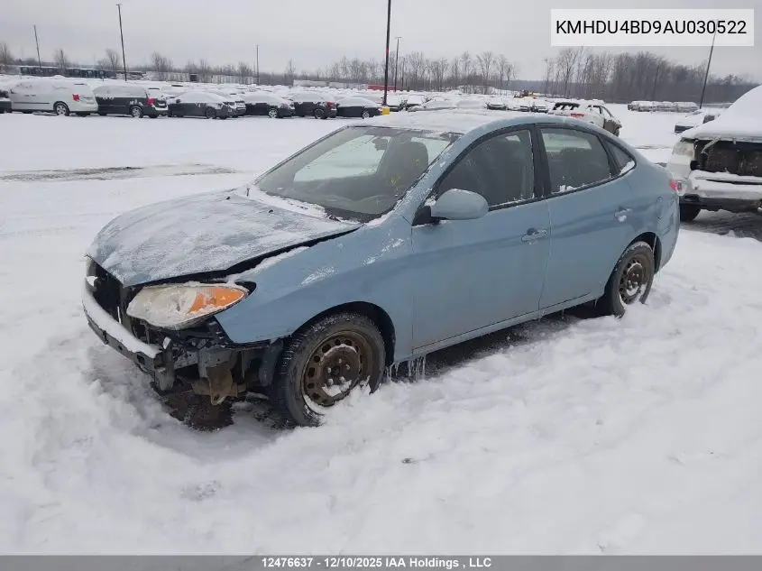 KMHDU4BD9AU030522 2010 Hyundai Elantra