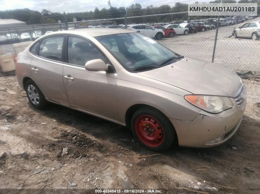 2010 Hyundai Elantra Gls VIN: KMHDU4AD1AU201183 Lot: 40345415