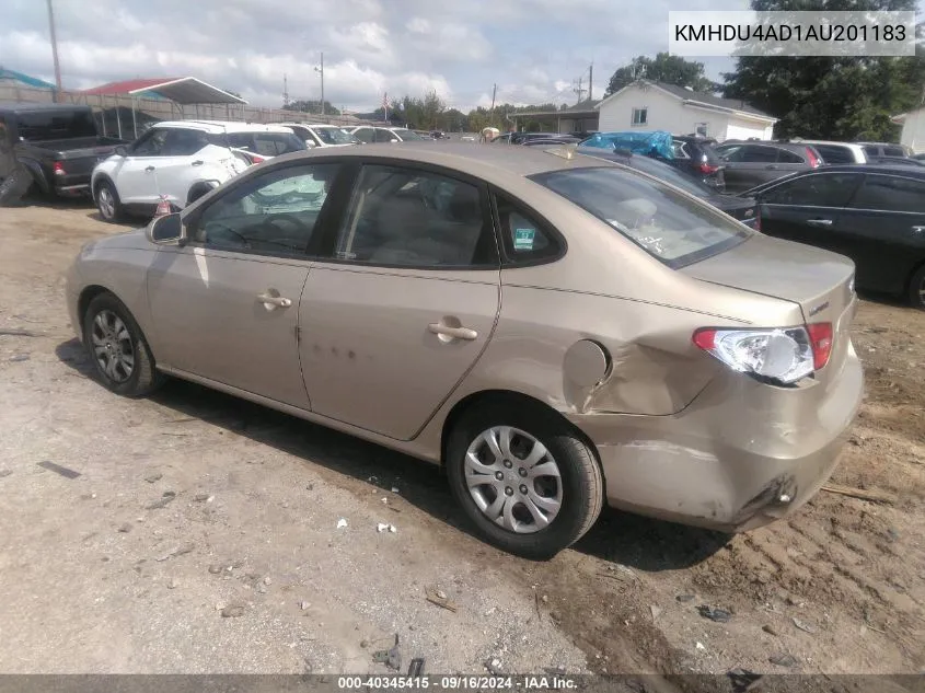 2010 Hyundai Elantra Gls VIN: KMHDU4AD1AU201183 Lot: 40345415