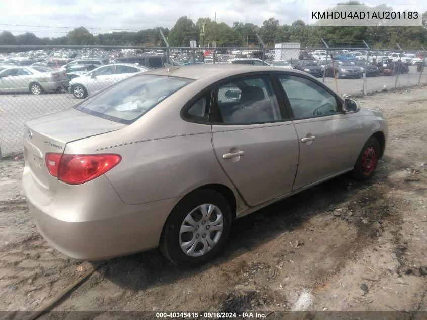 KMHDU4AD1AU201183 2010 Hyundai Elantra Gls