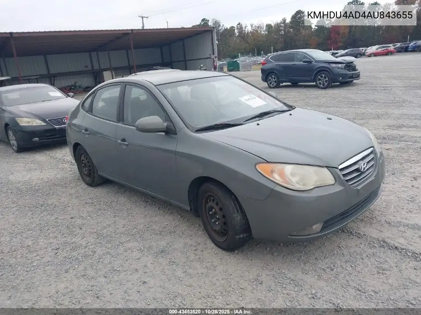 KMHDU4AD4AU843655 2010 Hyundai Elantra Gls
