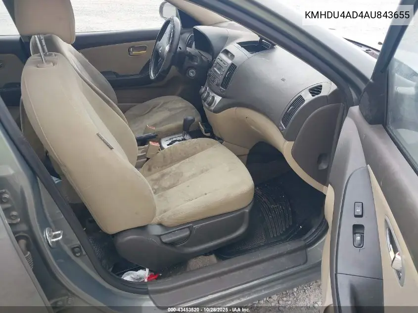 KMHDU4AD4AU843655 2010 Hyundai Elantra Gls