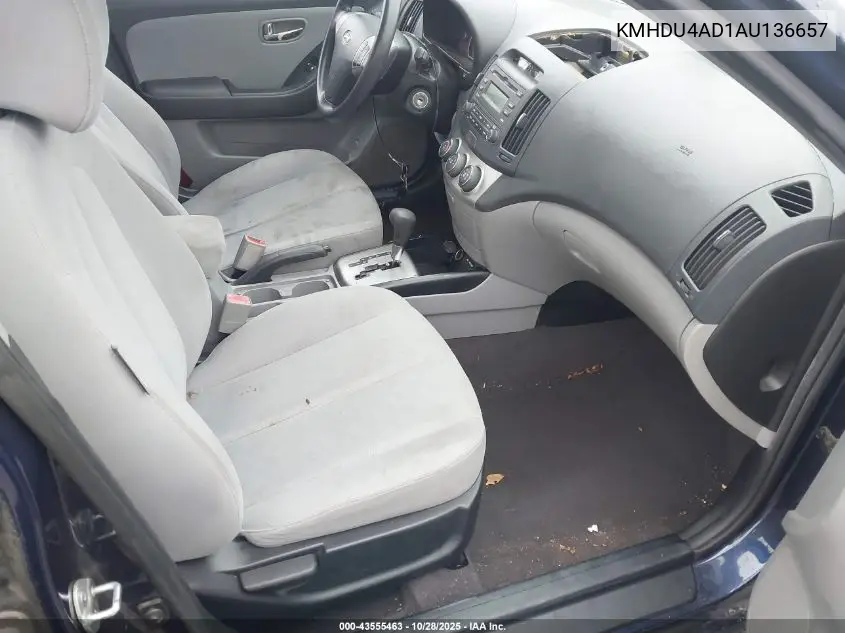 KMHDU4AD1AU136657 2010 Hyundai Elantra Gls
