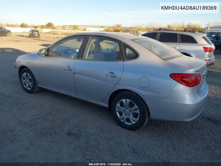 KMHDU4AD8AU189369 2010 Hyundai Elantra Gls