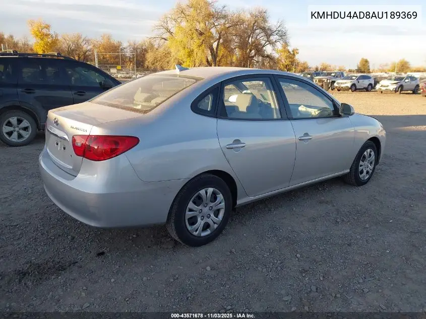 KMHDU4AD8AU189369 2010 Hyundai Elantra Gls