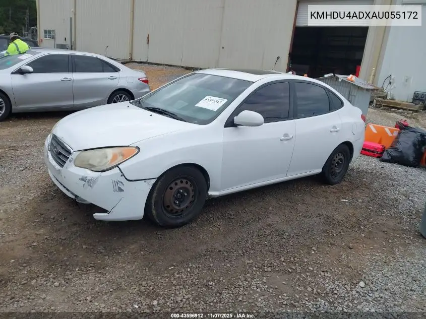 KMHDU4ADXAU055172 2010 Hyundai Elantra Gls