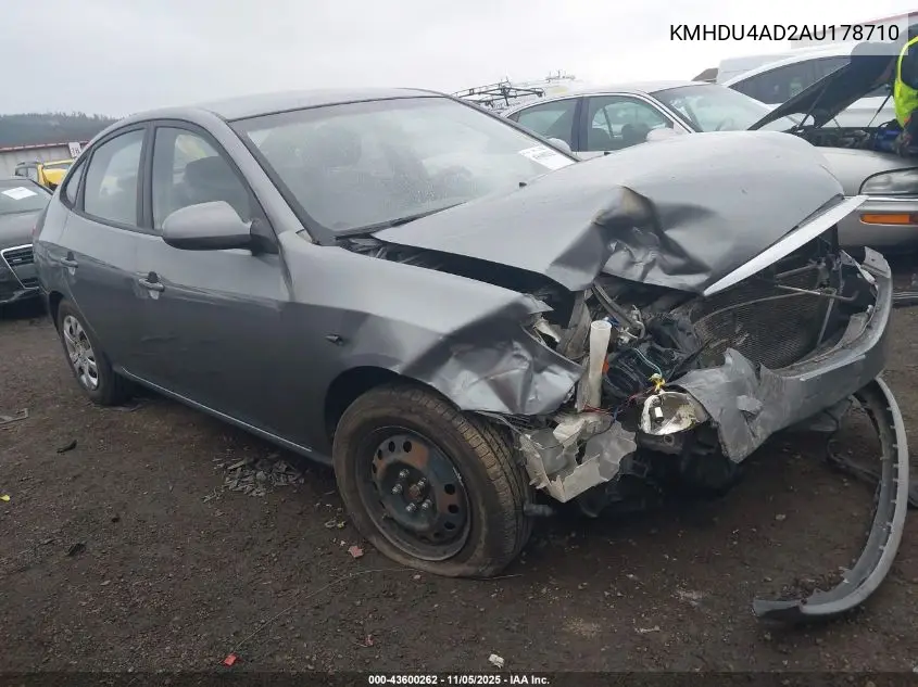 KMHDU4AD2AU178710 2010 Hyundai Elantra Gls