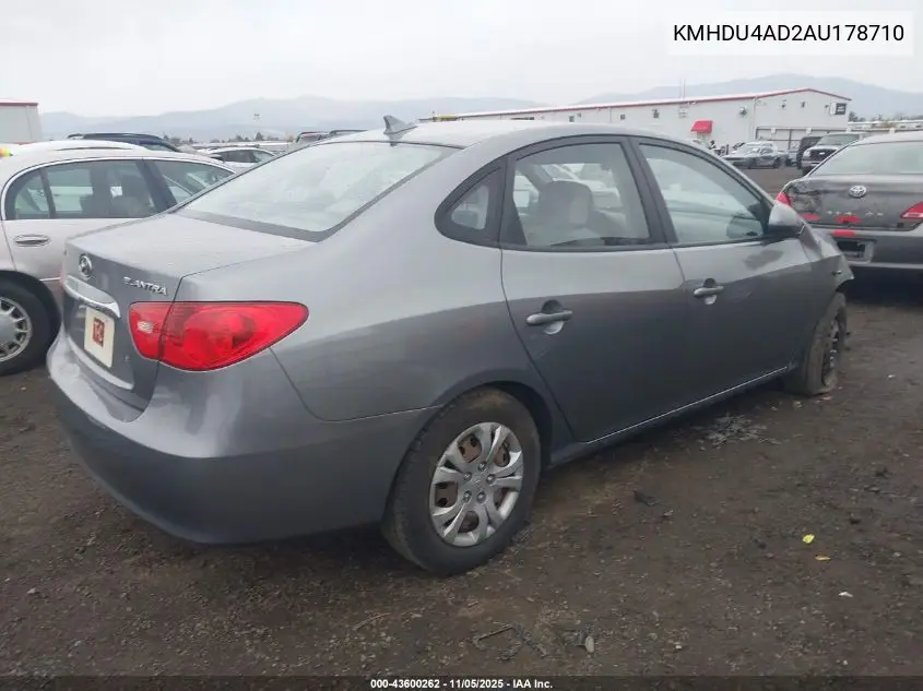 KMHDU4AD2AU178710 2010 Hyundai Elantra Gls