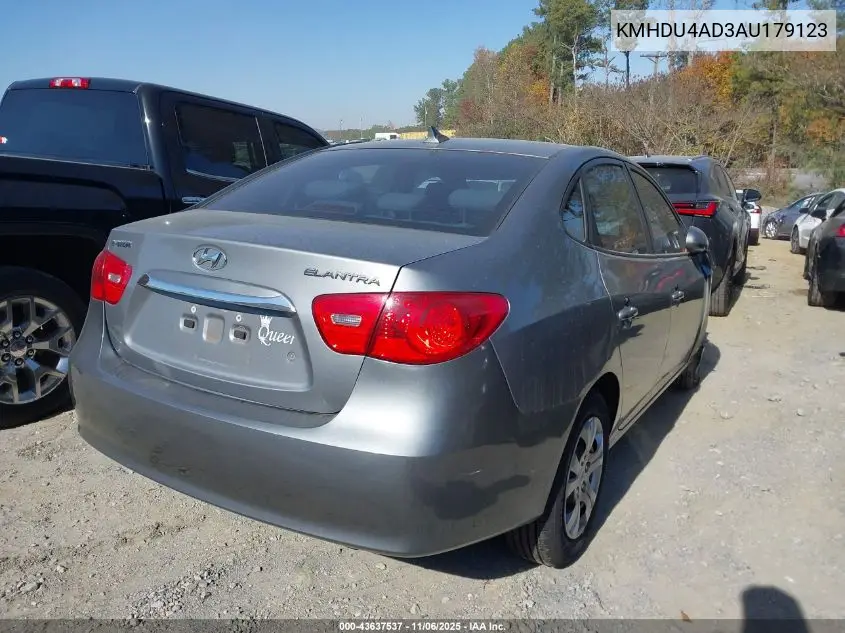 KMHDU4AD3AU179123 2010 Hyundai Elantra Gls