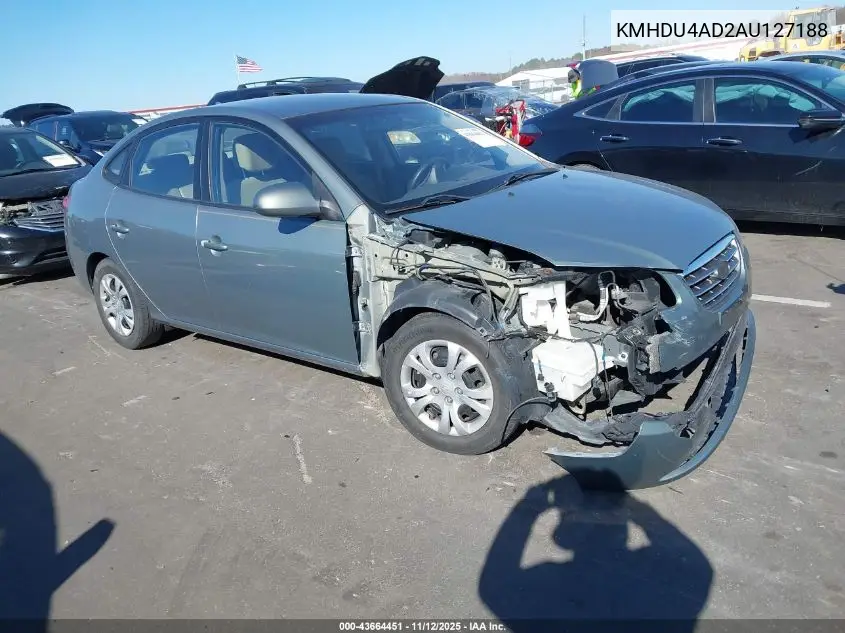 KMHDU4AD2AU127188 2010 Hyundai Elantra Gls