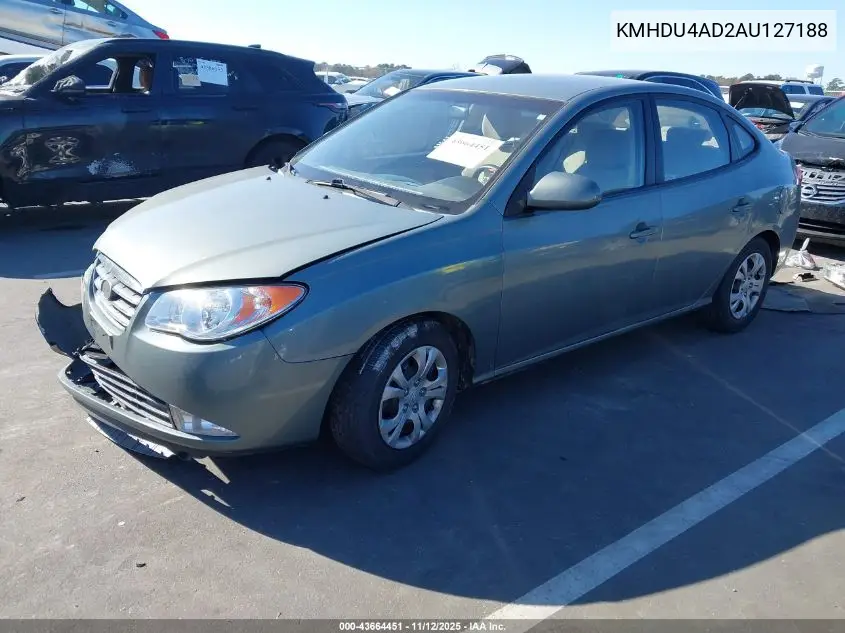 KMHDU4AD2AU127188 2010 Hyundai Elantra Gls